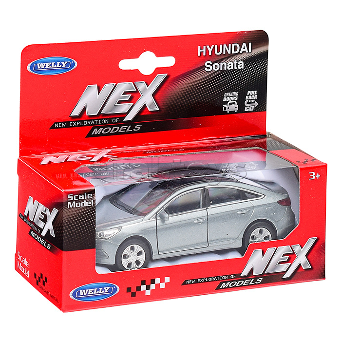 Машинка 1:38 Hyundai Sonata, пруж. мех., цвет в асс. Машинка 1:38 Hyundai Sonata, пруж. мех., цвет в асс.