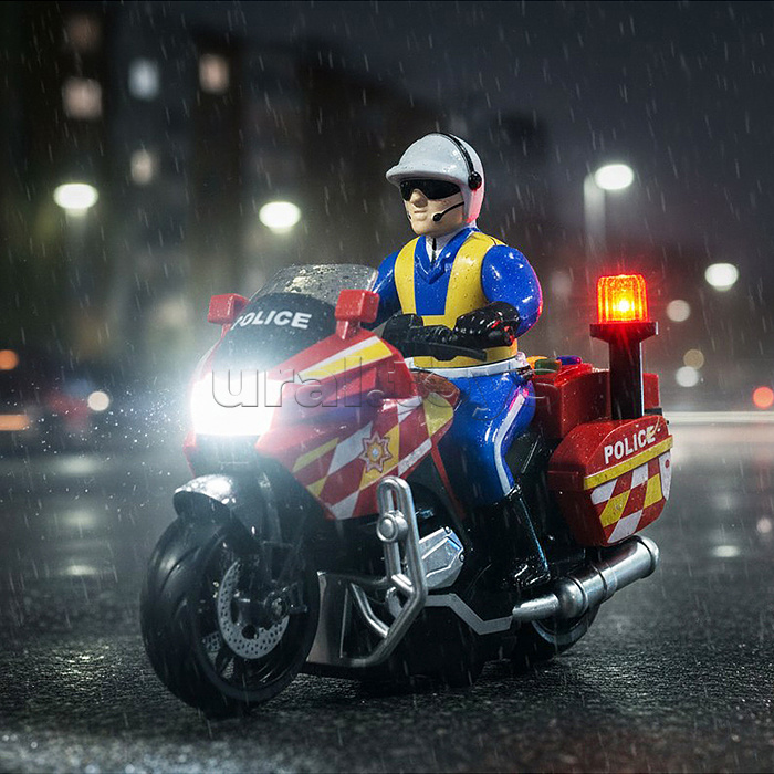 Машина "Мотопатруль" 1:20, цвет красный, в коробке