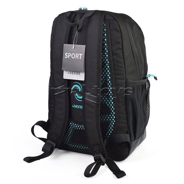 Рюкзак "Sport" подростковый 40x31x20 см (18 л) 500 г, текстильный, 1 отделение на молнии с уплотненным отделением для ноутбука до 15 дюймов и книг, 1 передний карман на молнии, 2 боковых кармана, уплотненная вентилируемая спинка с пластиковой вставкой, уп