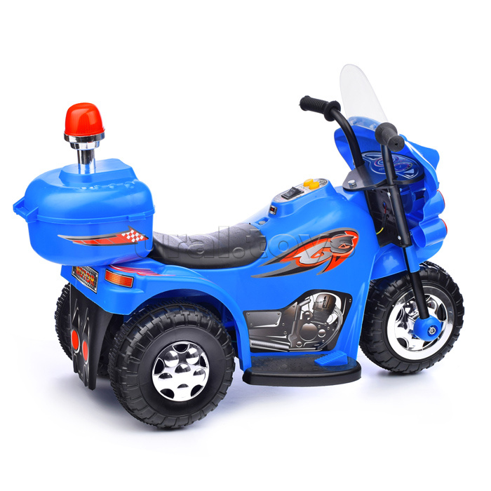 Детский электромотоцикл ROCKET«Мотоцикл шерифа»,1 мотор 20 ВТ, синий