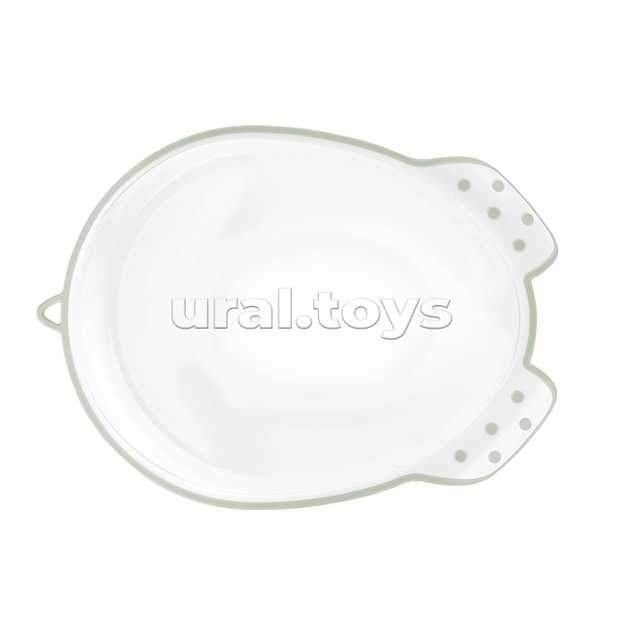 Накладка для унитаза детская (антискользящая) бело-оливковый