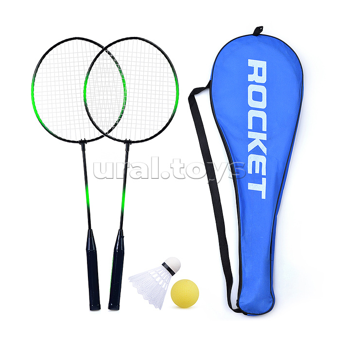 Набор Бадминтон (2 ракетки, волан,мячик) в сетке