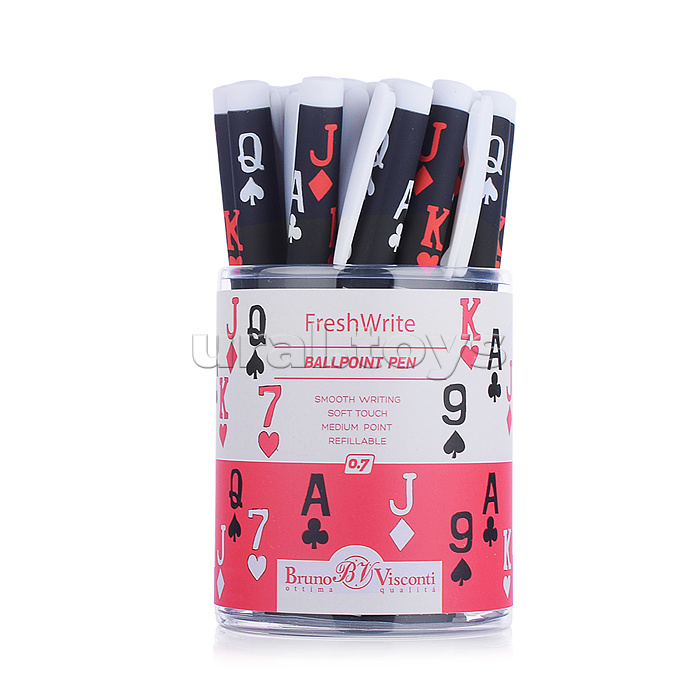 Ручка "FreshWrite. Игры. Карты", шариковая 0.7 мм, синяя