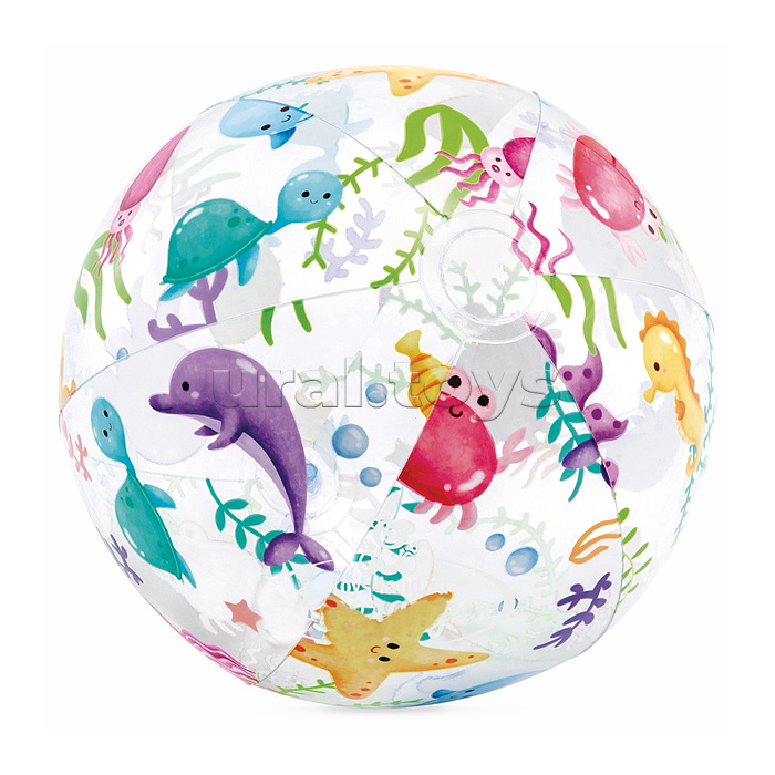 Мяч пляжный "Узоры", d=51 см, от 3 лет, цвета МИКС, 59040NP INTEX