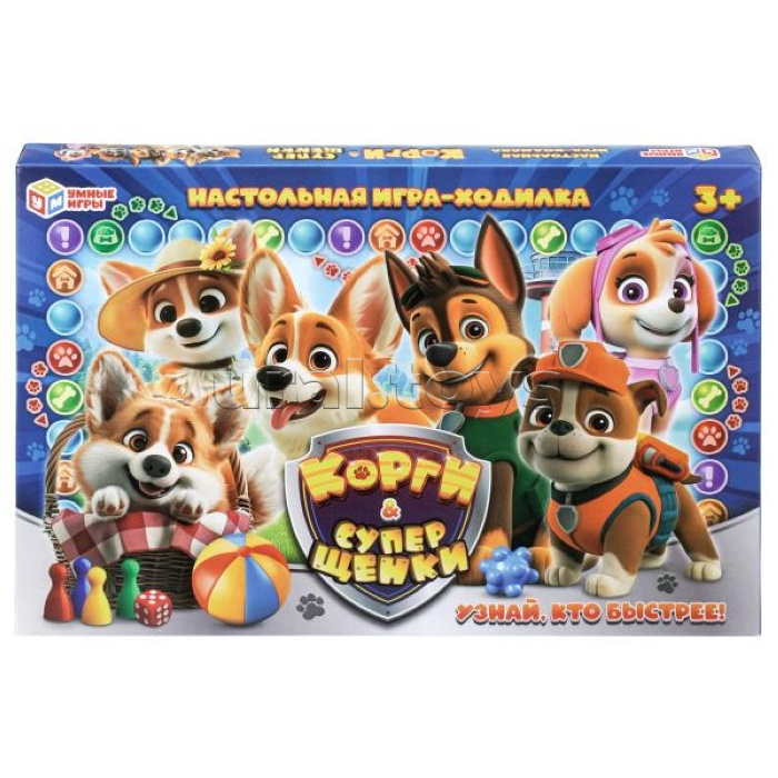 Настольная игра-ходилка "Корги и суперщенки"