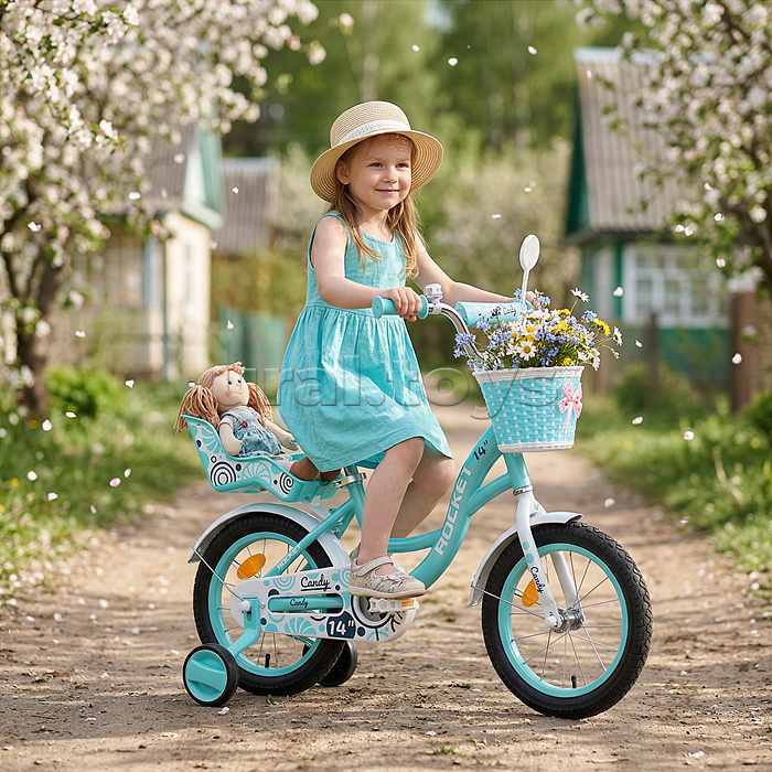 Велосипед 14" Rocket Candy, цвет мятный