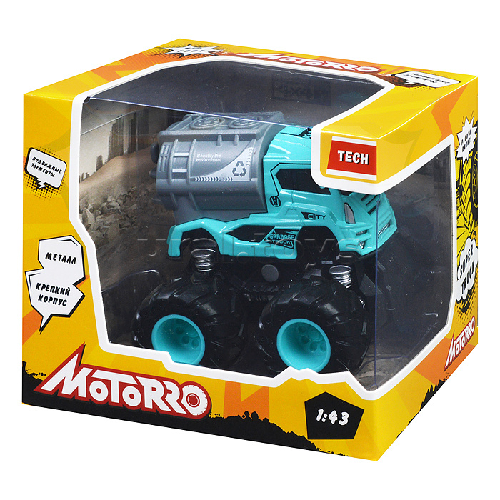 Машинка металлическая Big Foot, 1:43, серия Tech Машинка металлическая Big Foot, 1:43, серия Tech