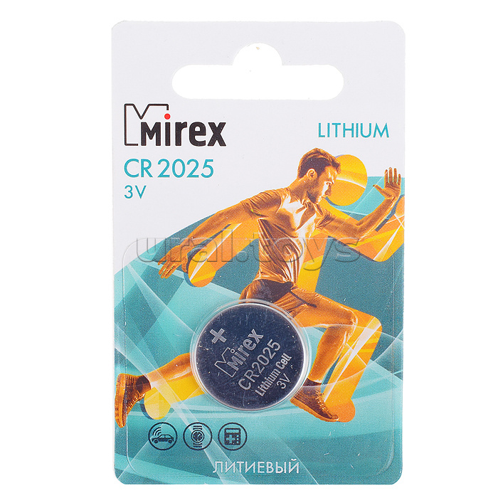 Батарея литиевая Mirex CR2025 3V  1 шт. ecopack