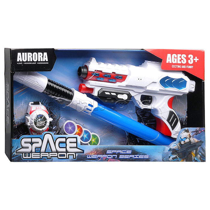 Набор оружия "Супер оружие" (свет, звук) на батарейках, в коробке