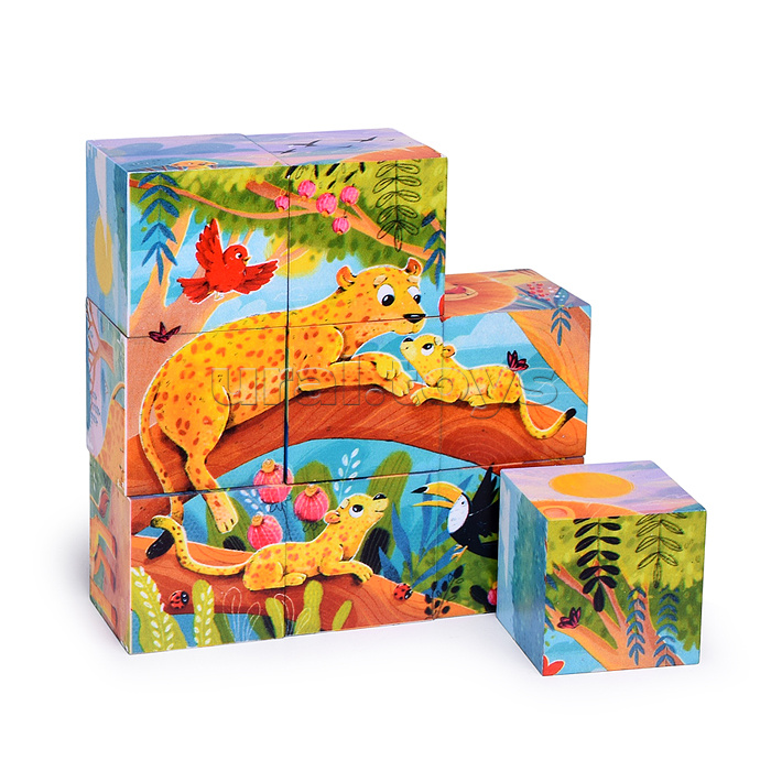 Кубики 9 шт. "Жаркая Африка" (StepKids)