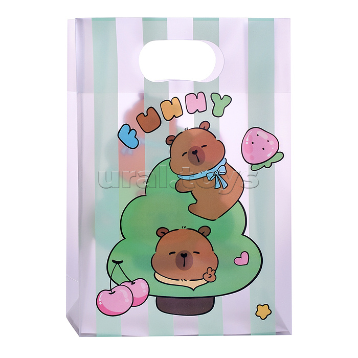 Пакет подарочный "Капибара" 35*24*10см.