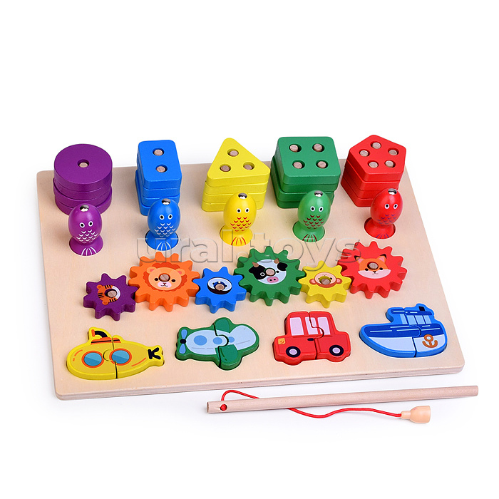 Игра развивающая "Веселая рыбалка - Машинки"