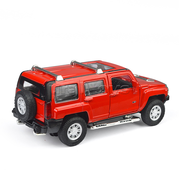 Машина металл Hummer h3, 14,4 см, (двери, багажник, свет-звук) инерция.