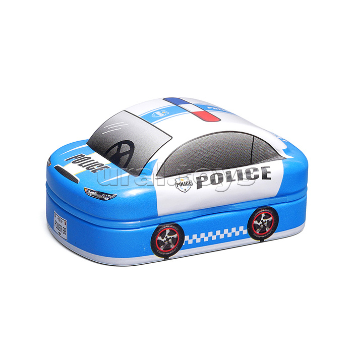 Точилка металлическая "Машинка" 2 отверстия для заточки, 4 дизайна, с контейнером для стружки