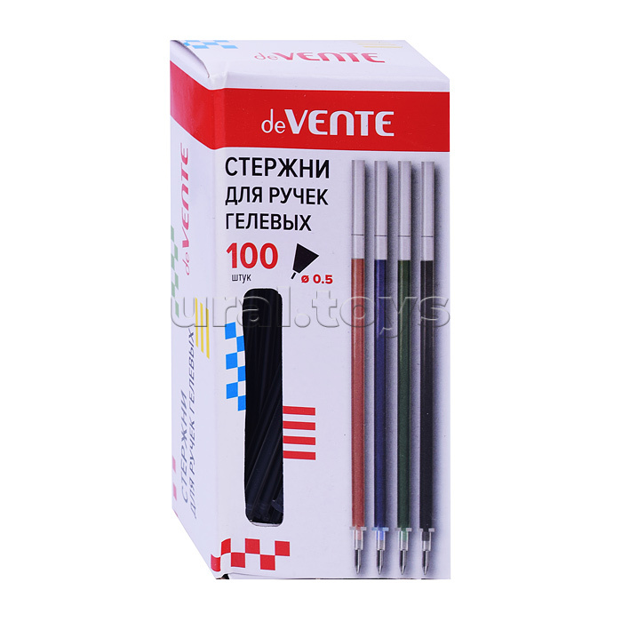 Стержень для ручек гелевых d=0,5 мм, 130 мм, с защитным колпачком, черный Стержень для ручек гелевых d=0,5 мм, 130 мм, с защитным колпачком, черный