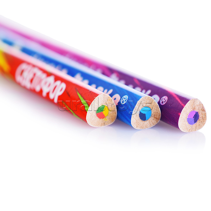 Набор цветн. каранд 3 цв. 12 шт., мультиколор в грифеле Набор цветн. каранд 3 цв. 12 шт., мультиколор в грифеле