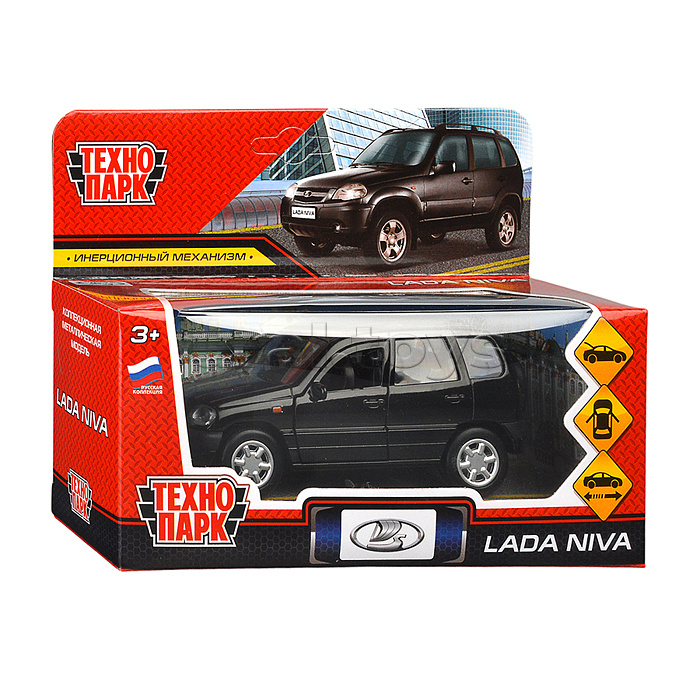 Машина металл LADA NIVA 12 см, (двери, багаж, черный) инерц., в коробке Машина металл LADA NIVA 12 см, (двери, багаж, черный) инерц., в коробке
