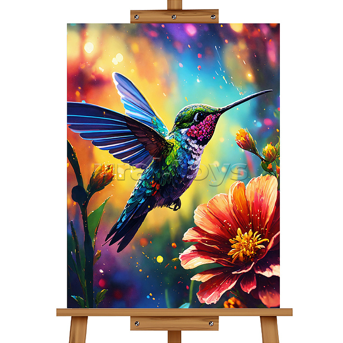 Мозаика алмазная "Птичка колибри" 30*40см