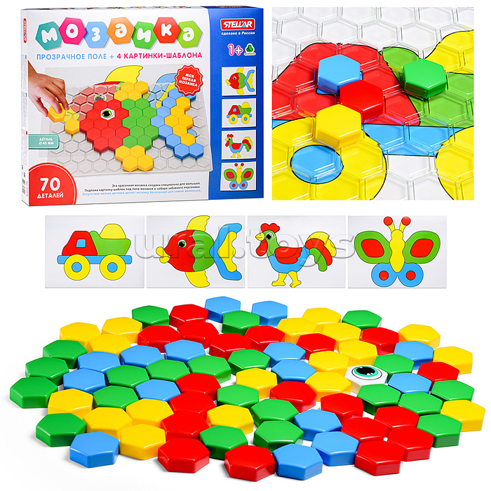 Мозаика (диаметр 40мм/70 деталей) с прозрачным полем