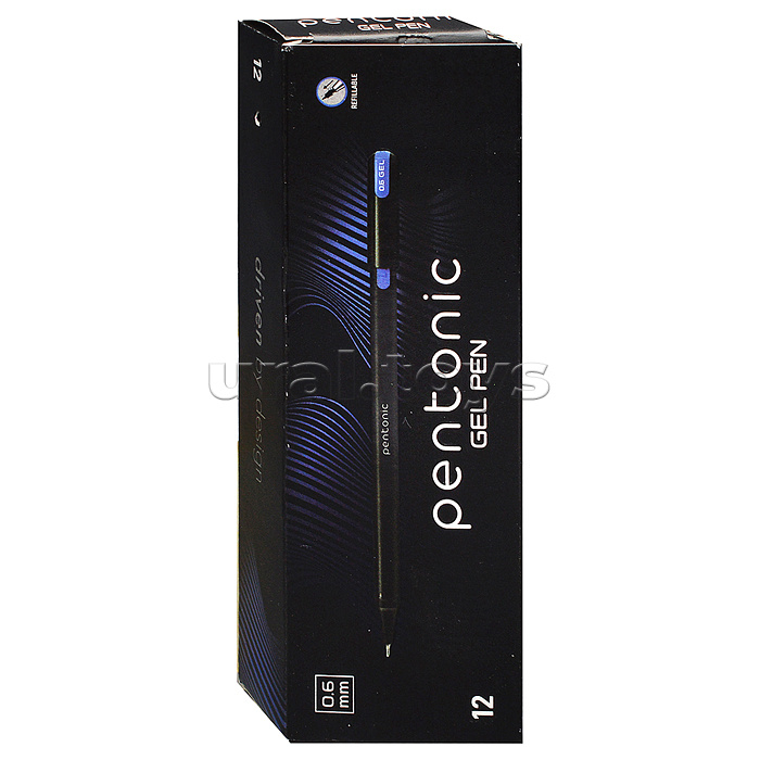 Ручка гелевая Pentonic 0,6 мм красн. кругл. корп.