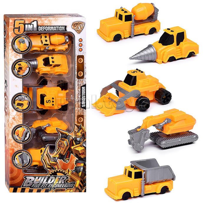 Робот трансформирующийся в спец технику, в коробке