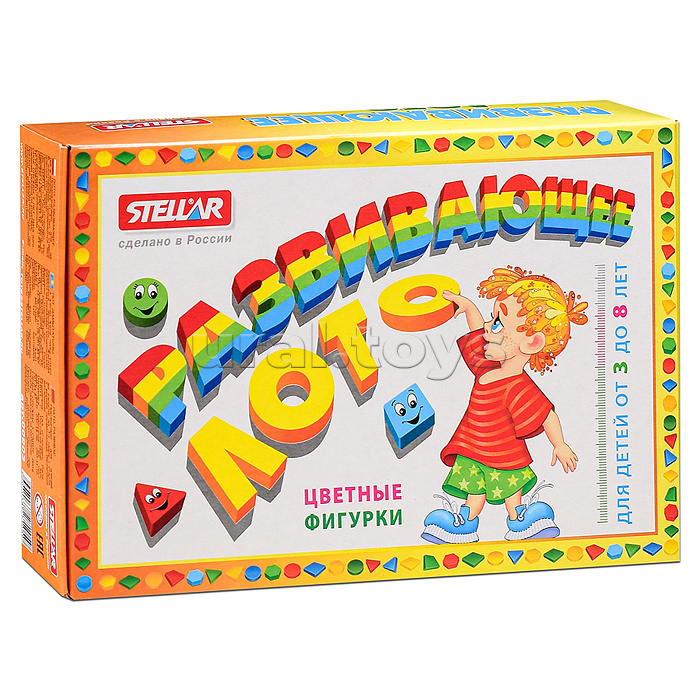 Лото развивающее (цветные фигурки)