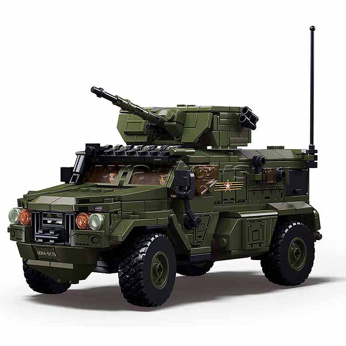 Конструктор "Военный автомобиль с фигурками военных" (519 дет.) в коробке