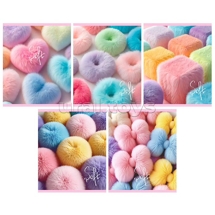 Тетрадь 48л. клетка "Soft" А5 скрепка