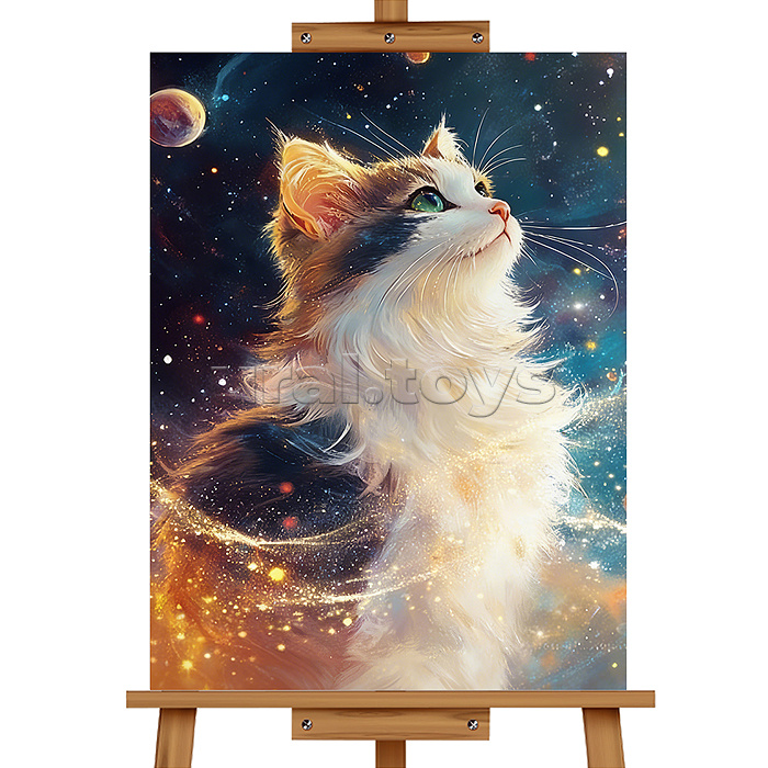 Мозаика алмазная "Белая грудка" (светится в темноте) 40*30 см.