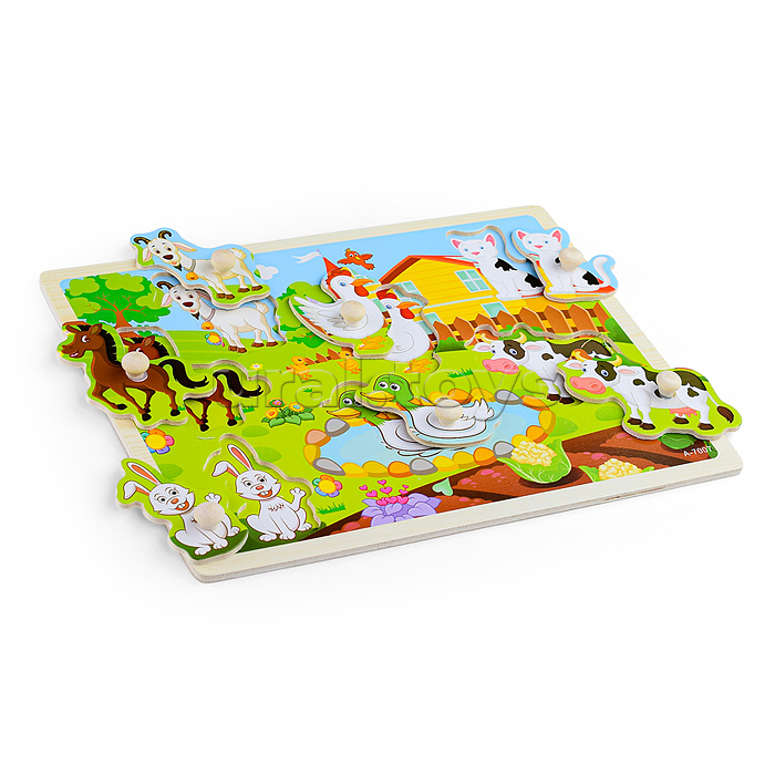 Пазл-вкладыш "Домашние питомцы"