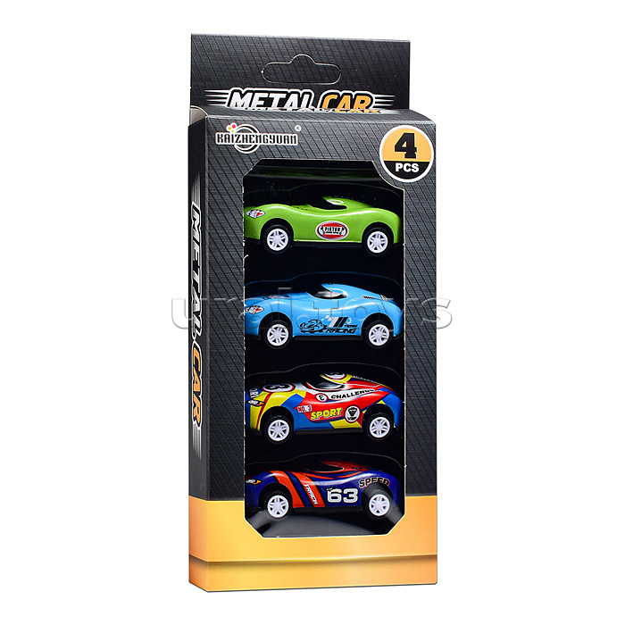 Набор машин "Вспышка скорости" металл, в коробке