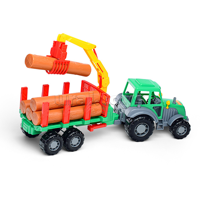 Алтай, трактор с полуприцепом-лесовоз