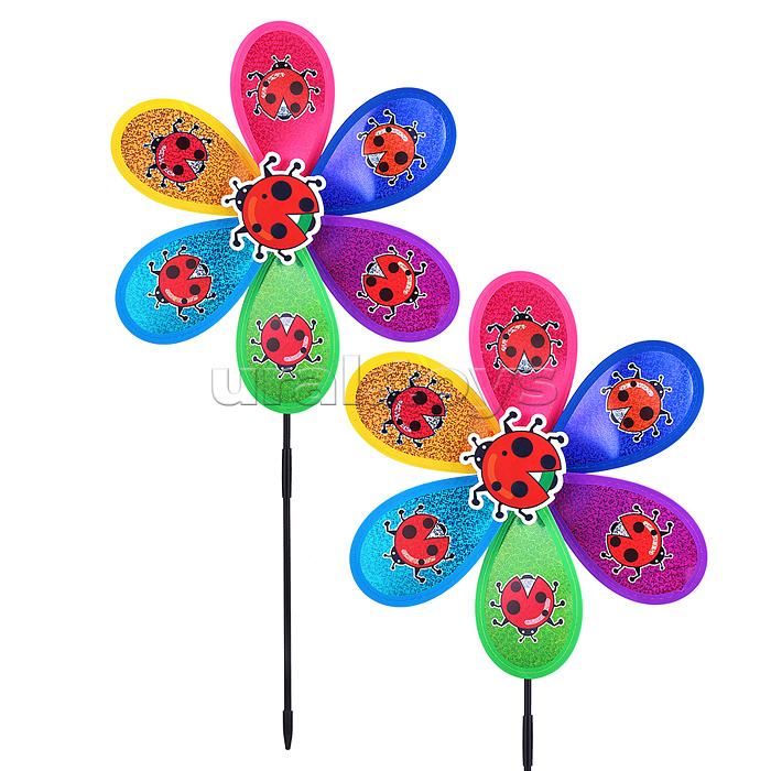 Ветерок "Божьи коровки на лепестках" 29*67 см., в пакете