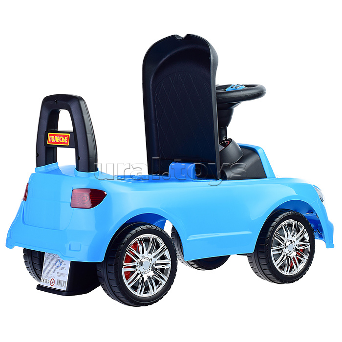 Каталка-автомобиль "SuperCar" №3 со звуковым сигналом (голубая)