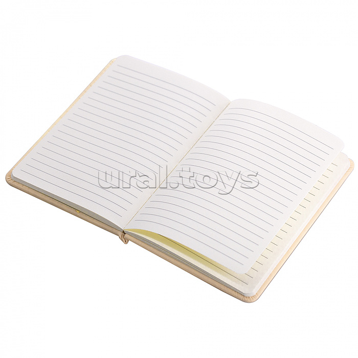 Подарочный блокнот 13,0 см * 18,0 см , 7БЦ, PU, поролон, конгрев, эффект 3D, 80л., линия, "Русалочка", бирюзовый