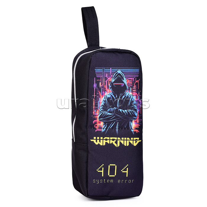 Пенал "Cyber" 21x9x6 см, прямоугольный вертикальный для 60 предметов, плотный износостойкий полиэстер с водоотталкивающей пропиткой, на молнии, фиксация в открытом виде магнитом, с каучуковой аппликацией, с петлей Пенал "Cyber" 21x9x6 см, прямоугольный вертикальный для 60 предметов, плотный износостойкий полиэстер с водоотталкивающей пропиткой, на молнии, фиксация в открытом виде магнитом, с каучуковой аппликацией, с петлей