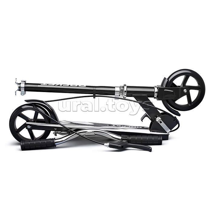 Самокат 2-х колесный ROCKET,колеса PU/ 145 мм,ABEC 7, черный (в пакете)