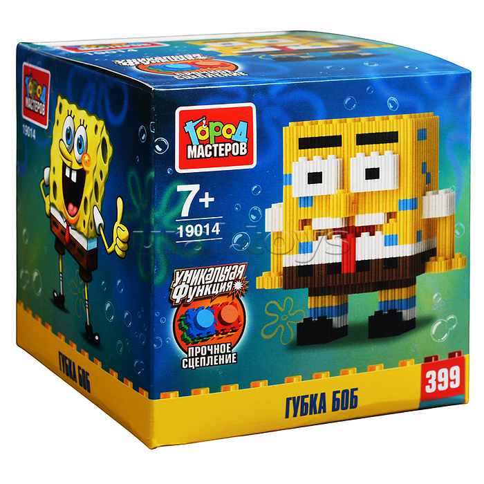 Конструктор 3D сборная фигурка "Губка боб" 399 дет.