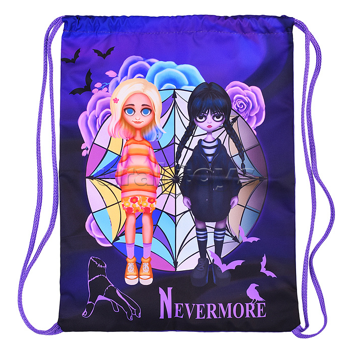 Мешок для обуви "Вэнсдэй" 1 отделение, 330х420мм, петля для подвеса, полиэстер, 210 ден