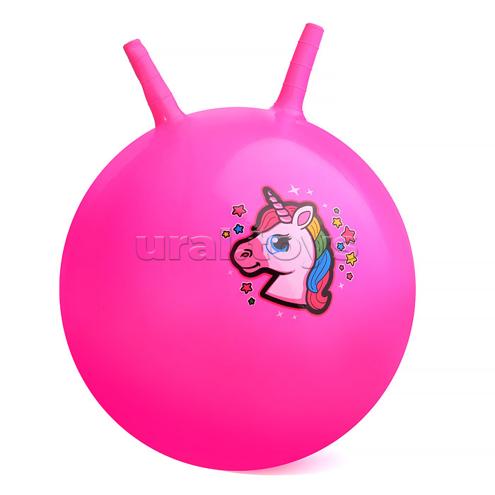 Мяч с рожками 45см "Единорог" (цвет в ассортименте)