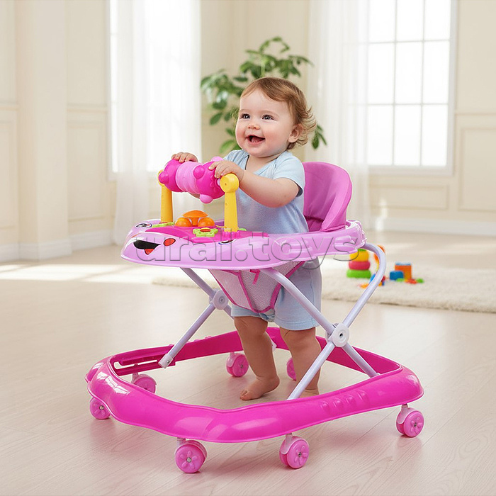 Ходунки "Веселая карусель" (цвет розовый)