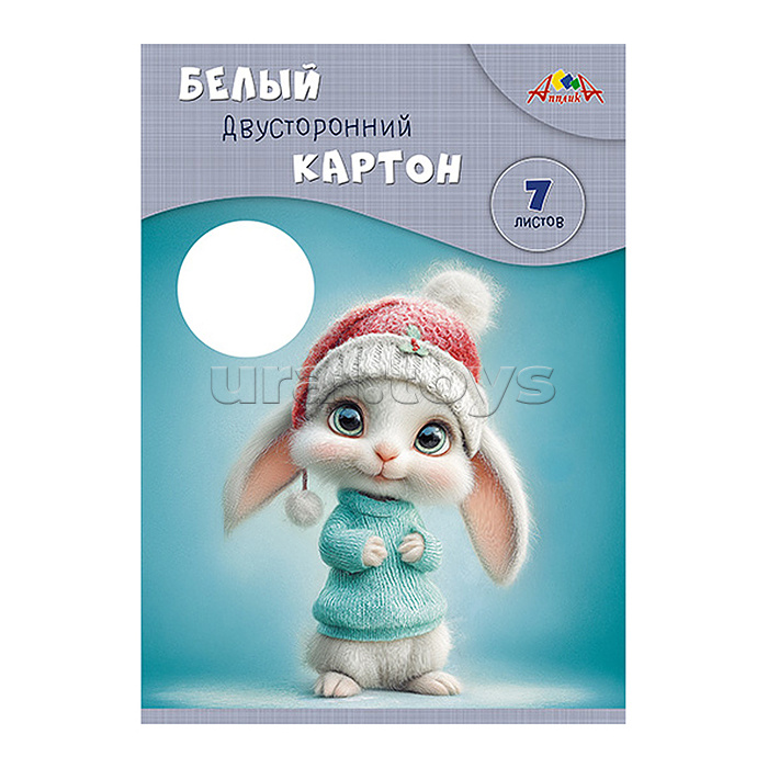 Картон белый А4, 7л. двухст.мелов "Милый зайчонок" Картон белый А4, 7л. двухст.мелов "Милый зайчонок"