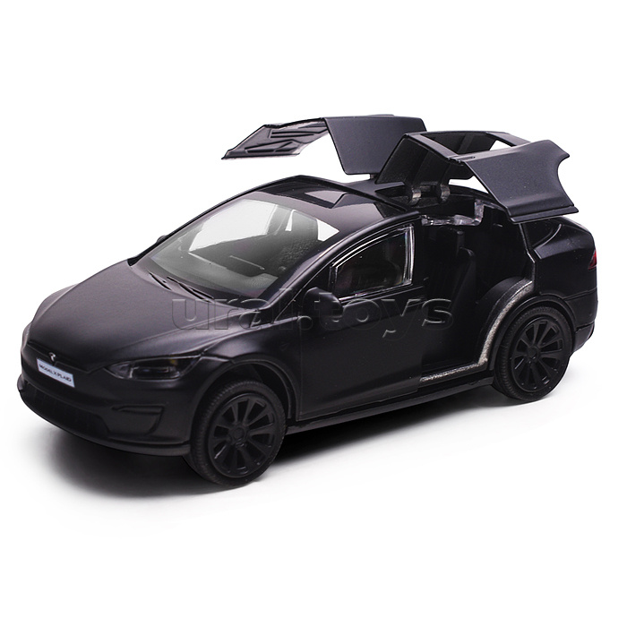 Машина металл. свет-звук tesla model x plaid 12 см, двери, черный мат, в коробке Машина металл. свет-звук tesla model x plaid 12 см, двери, черный мат, в коробке