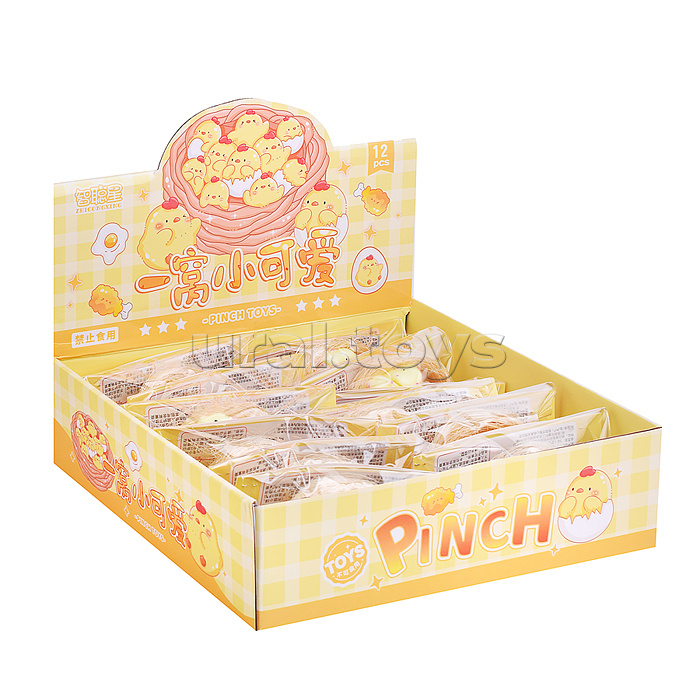 Игрушка -антистресс "Цыплятки в корзинке"