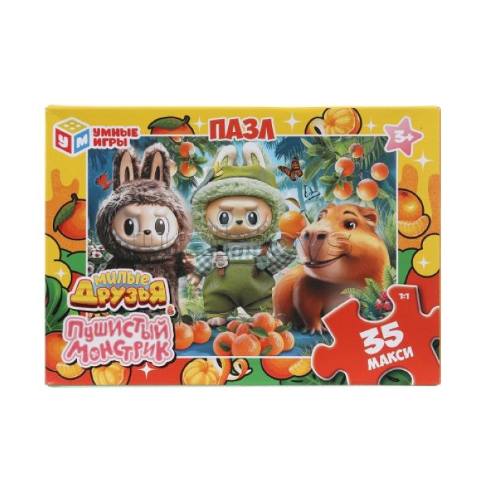 Макси-пазлы 35 Пушистый монстрик и милые друзья