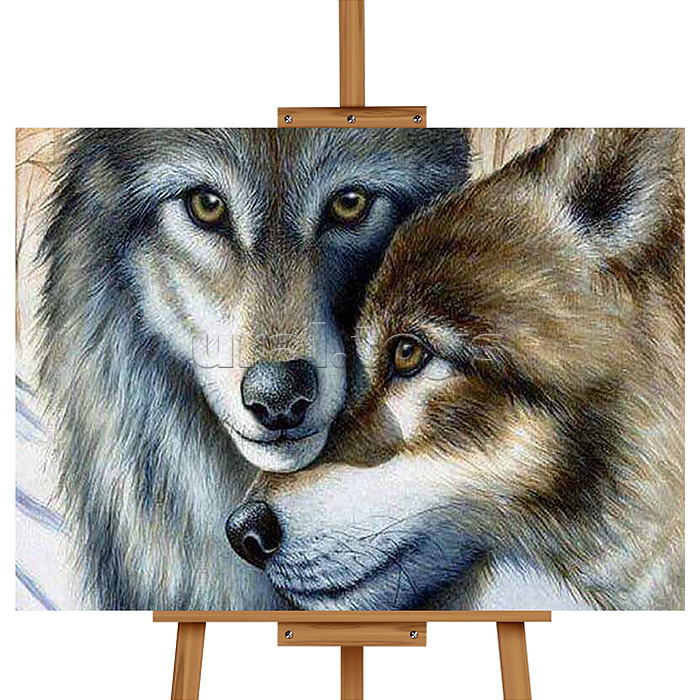 Набор для рисования "Картина по номерам 40х50 см. Волк и волчица"