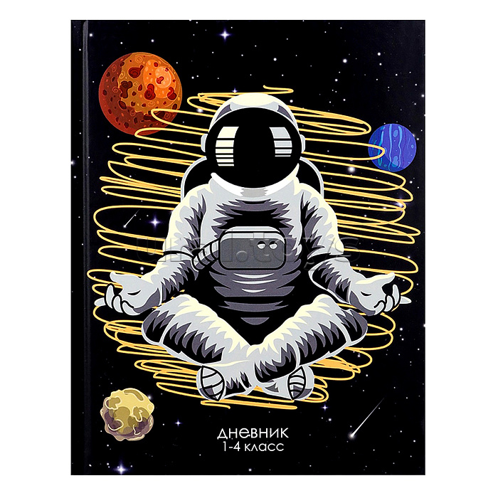 Дневник 1-4кл, тв обл .глянц/лам, 48л, Calligrata "Космонавт"