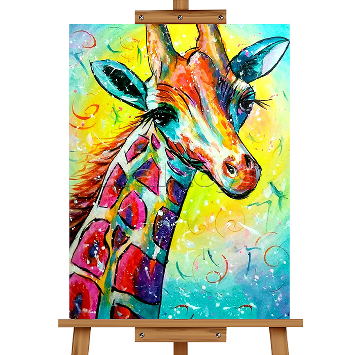 Набор для рисования "Картина по номерам 30*40 см. Жираф"