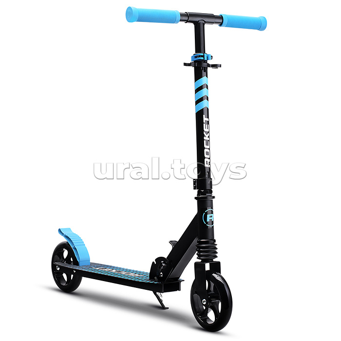 Самокат детский ROCKET, алюминиевый, колеса PU, 145 мм, синий