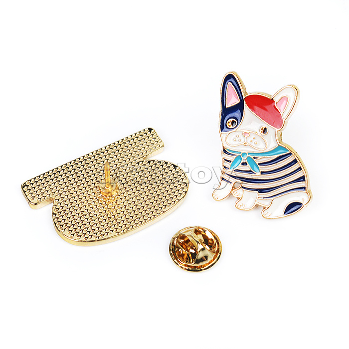 Набор значков "Chic Girl" эмалированные, размер изделий: Let's take a selfie 3,3x2,3 см, щенок 2x3 см, игрушка 1,6x3 см, скутер 3,4x2,6 см на карточке 7,0x9,5 см с пластиковым пакетом